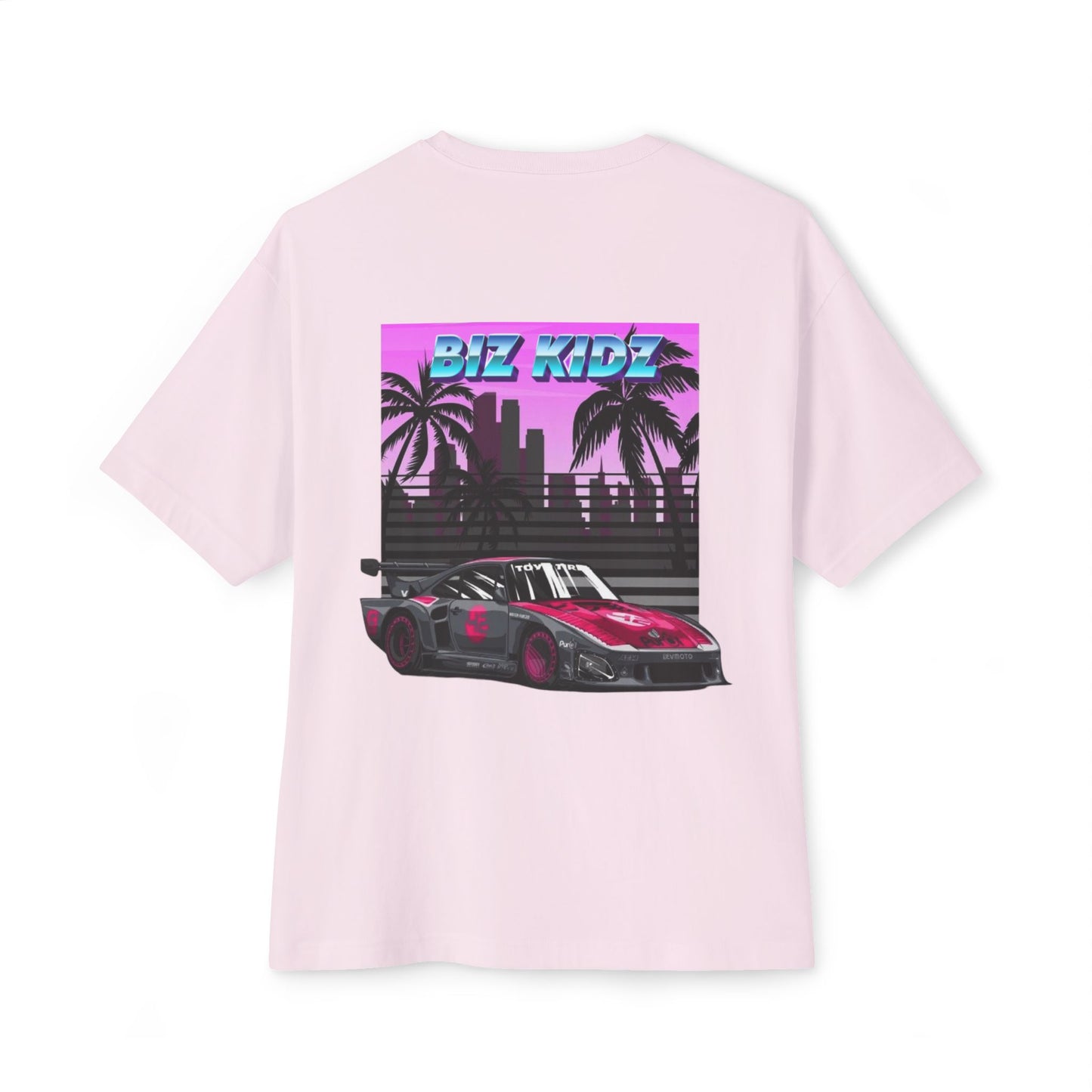 Retro pink Porsche miami