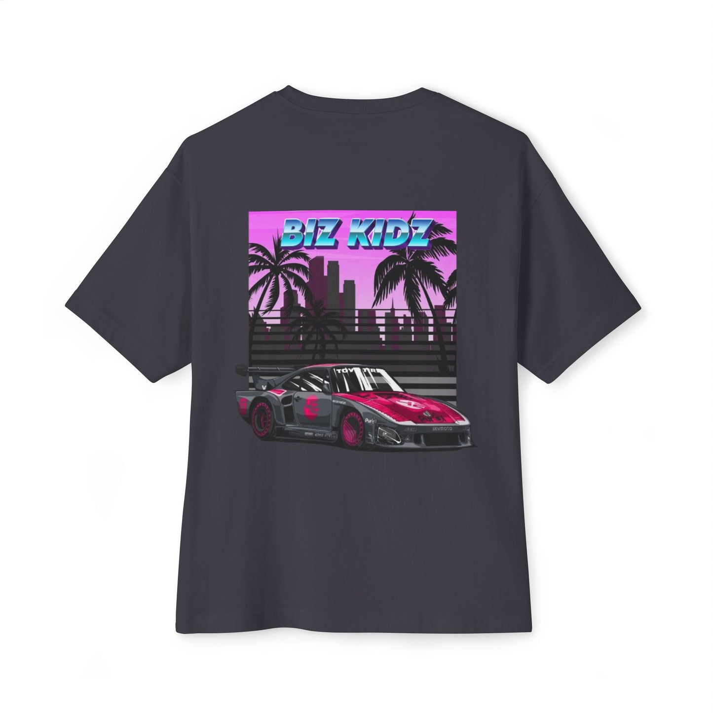 Retro pink Porsche miami