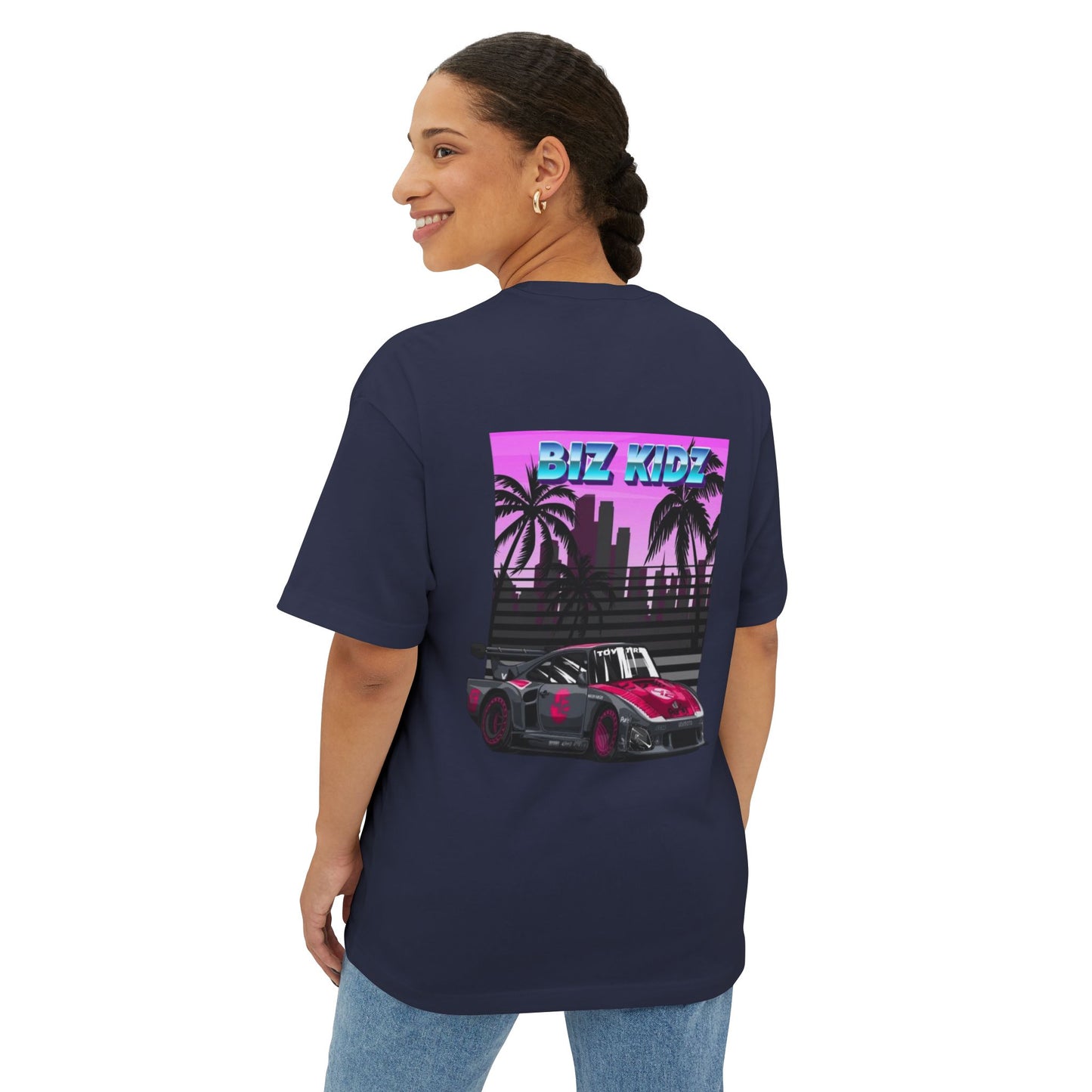 Retro pink Porsche miami