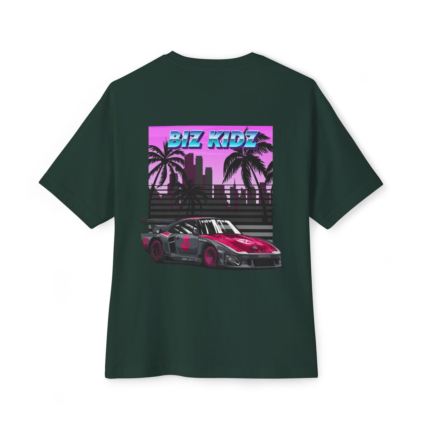 Retro pink Porsche miami