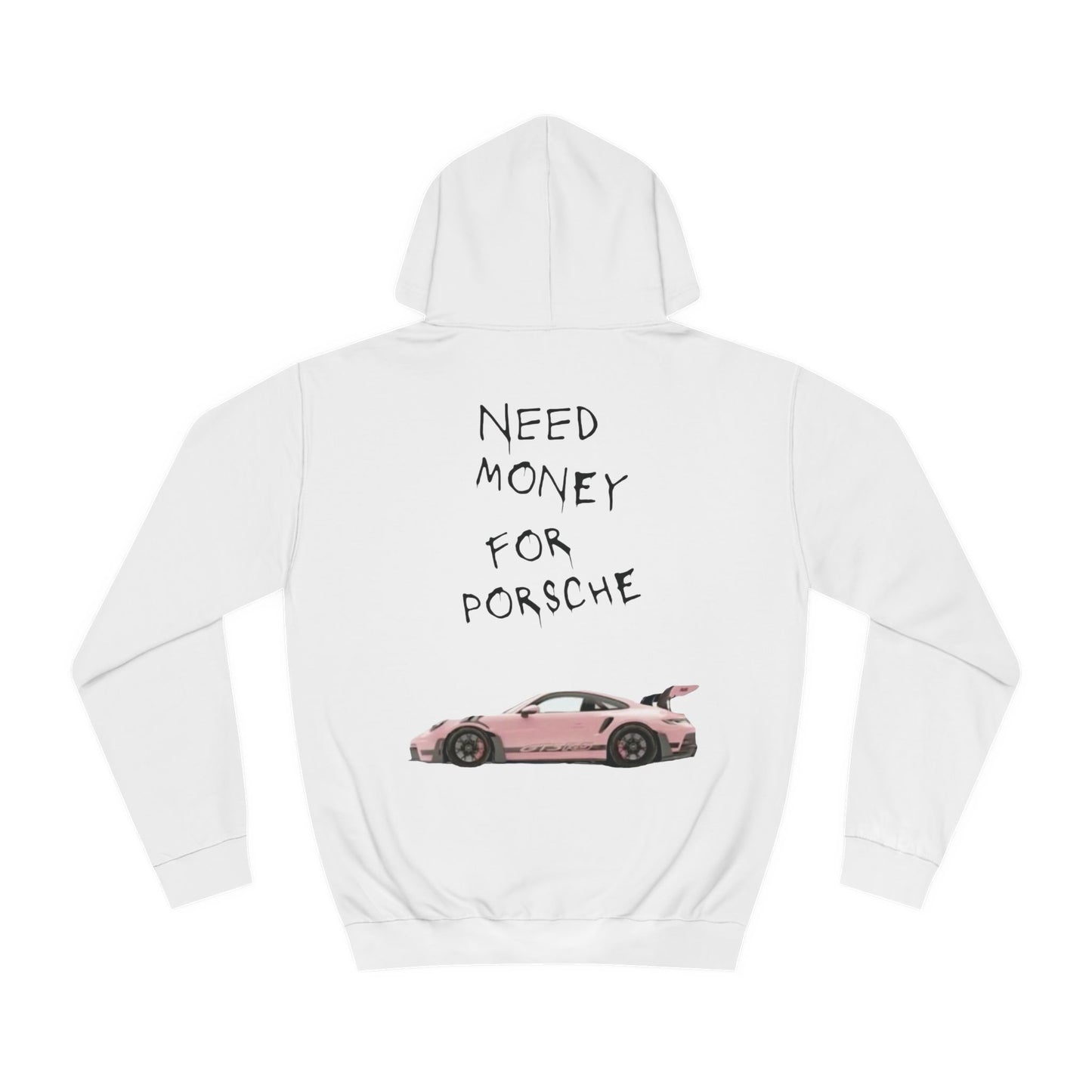 White/pink Need Money for Porsche hoodie