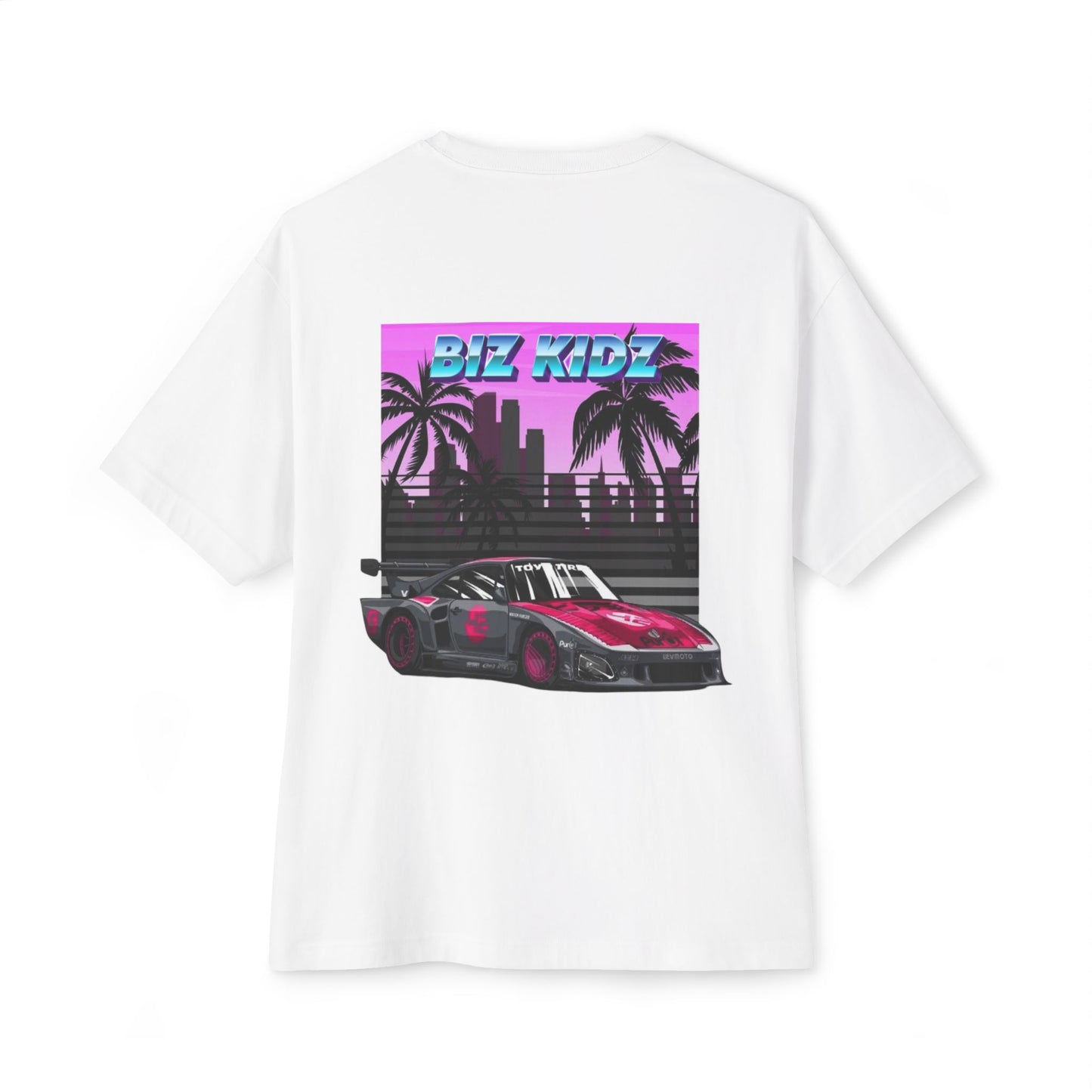 Retro pink Porsche miami