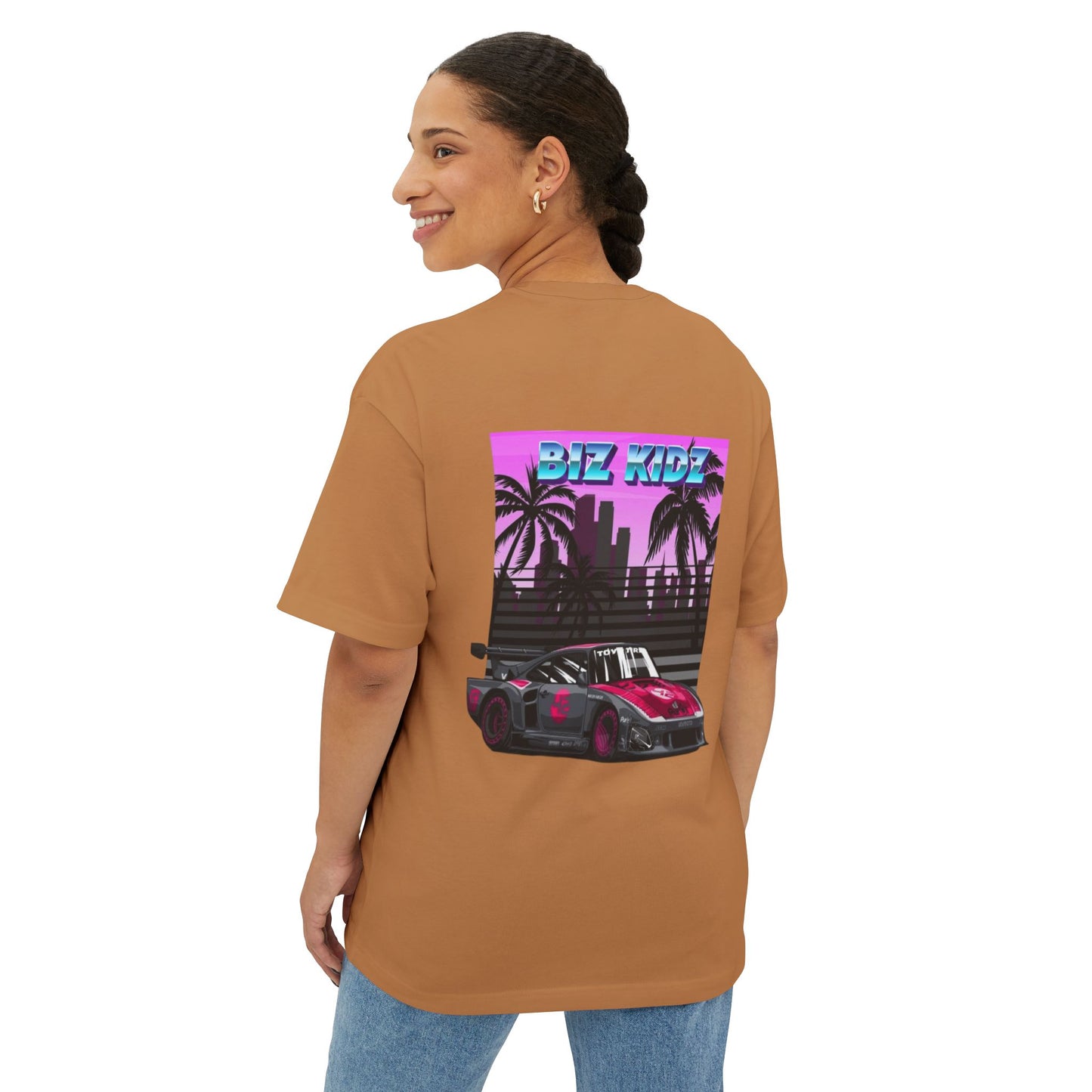 Retro pink Porsche miami