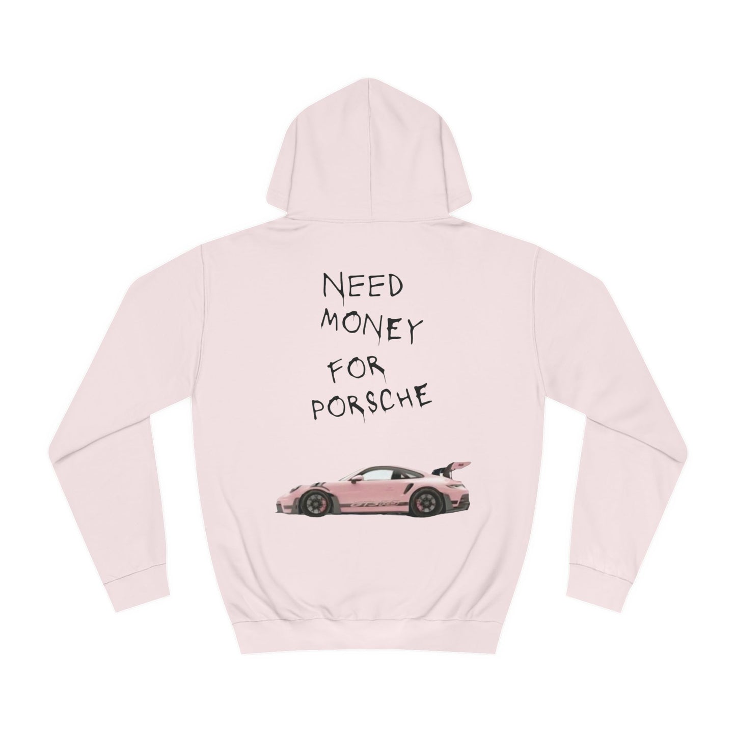 White/pink Need Money for Porsche hoodie