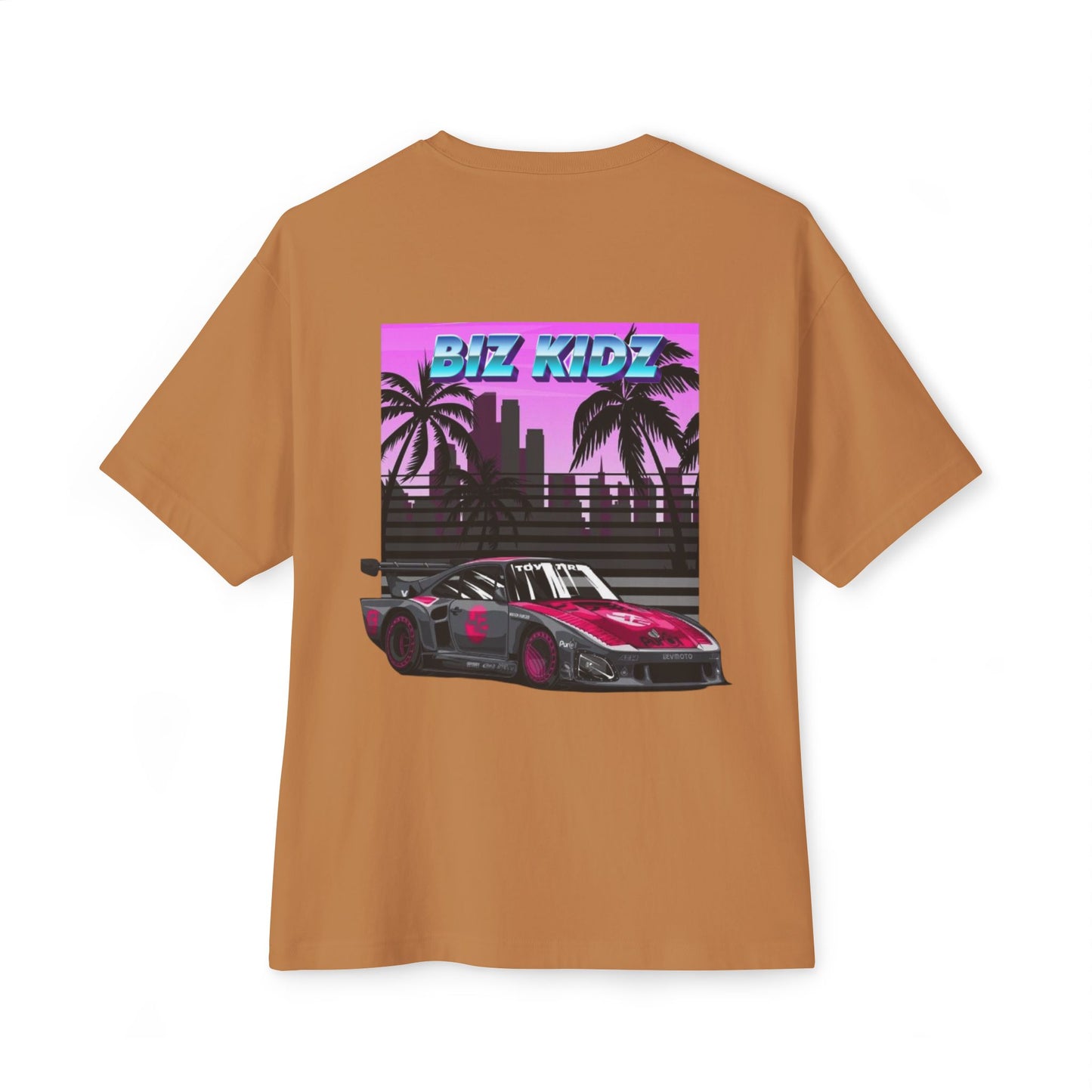 Retro pink Porsche miami