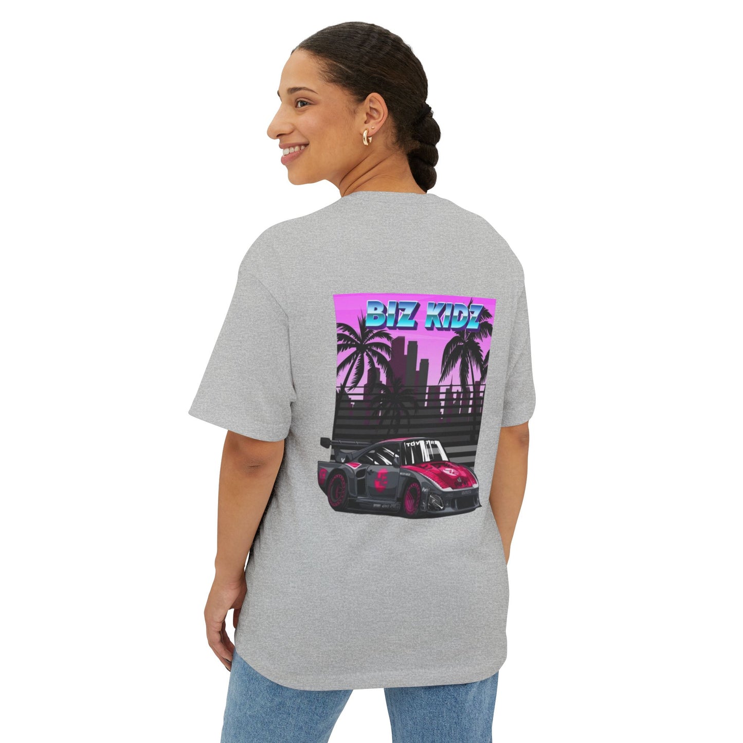 Retro pink Porsche miami