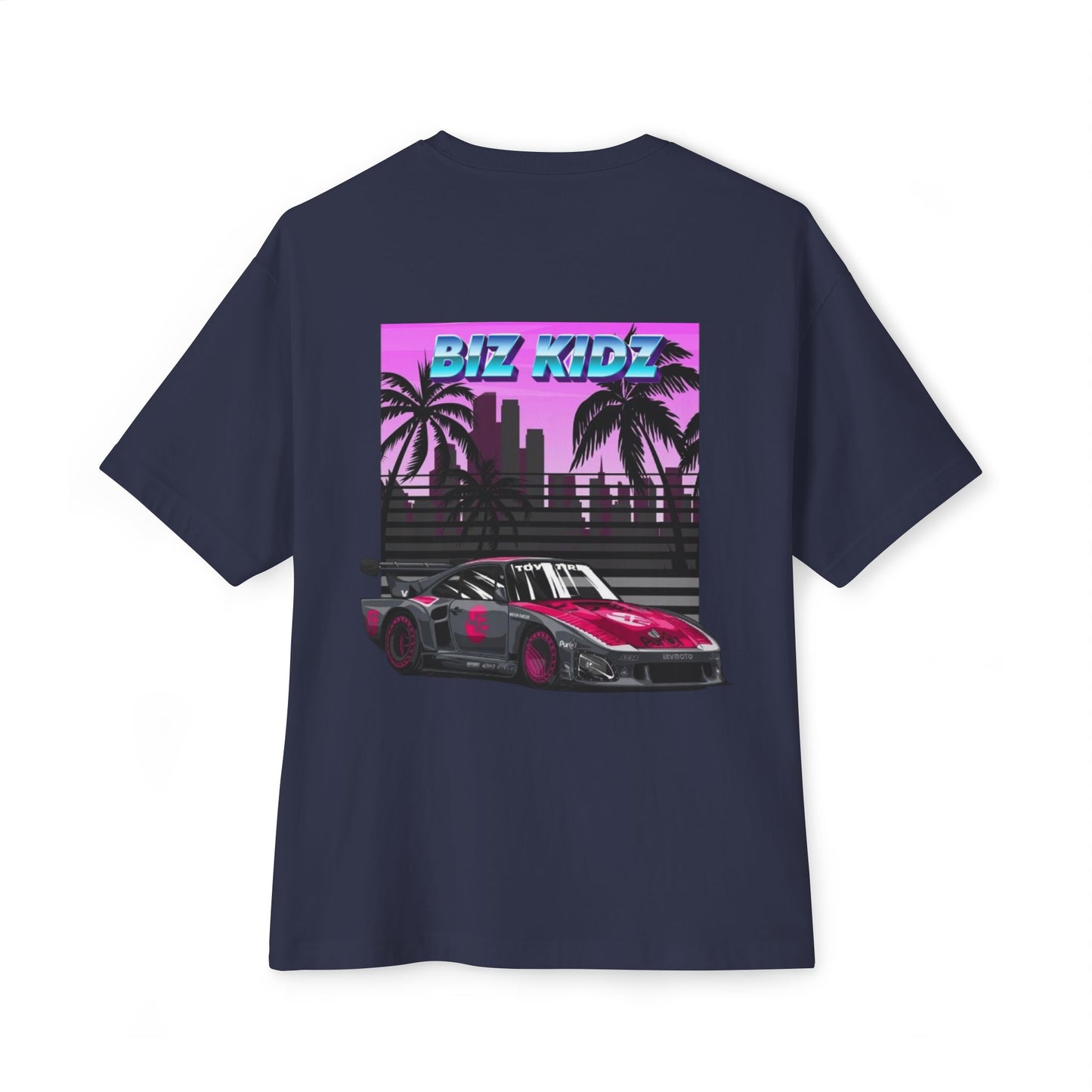 Retro pink Porsche miami